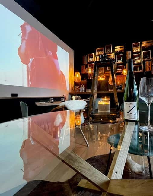 Alsace: Alsatian Wine Tasting Tour and Alsatian Lunch - The new room with projected images and lounge music