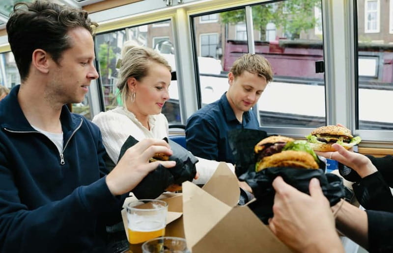 Amsterdam canal cruise with culinary burger or cheese & wine - H’ART Museum, the Maritime Museum, and NEMO