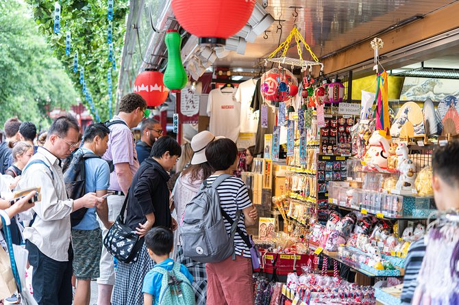 Asakusa Highlights: Street Food Crawl Tour (7+ Local Bites) - The market street and Senso-ji finish
