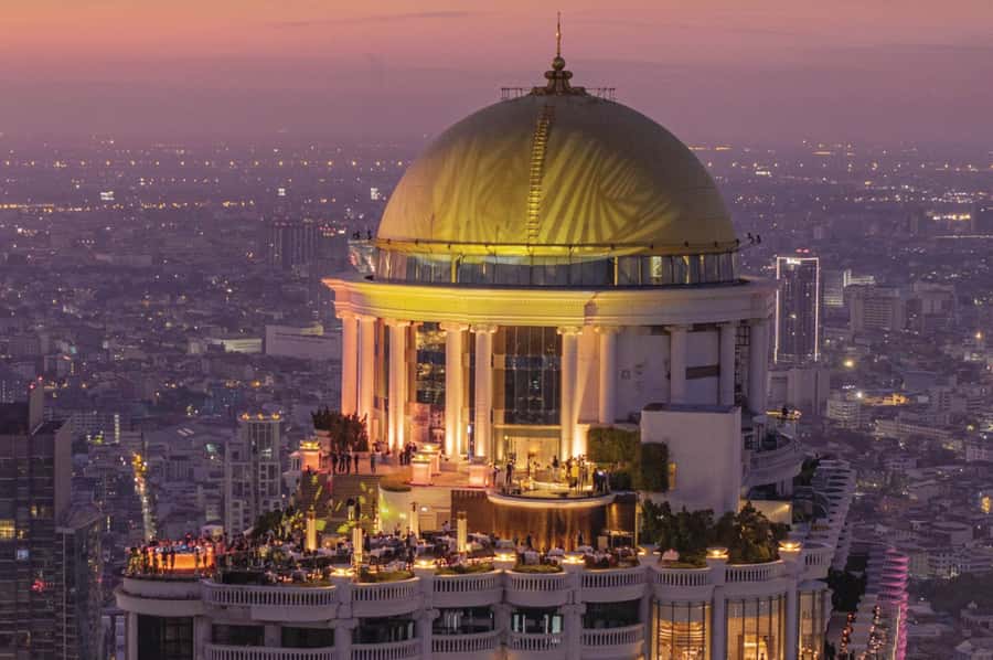 Bangkok: Lebua Sky Bar & China Town Street Food by Tuk Tuk - Lebua Sky Bar and the 63rd-floor view
