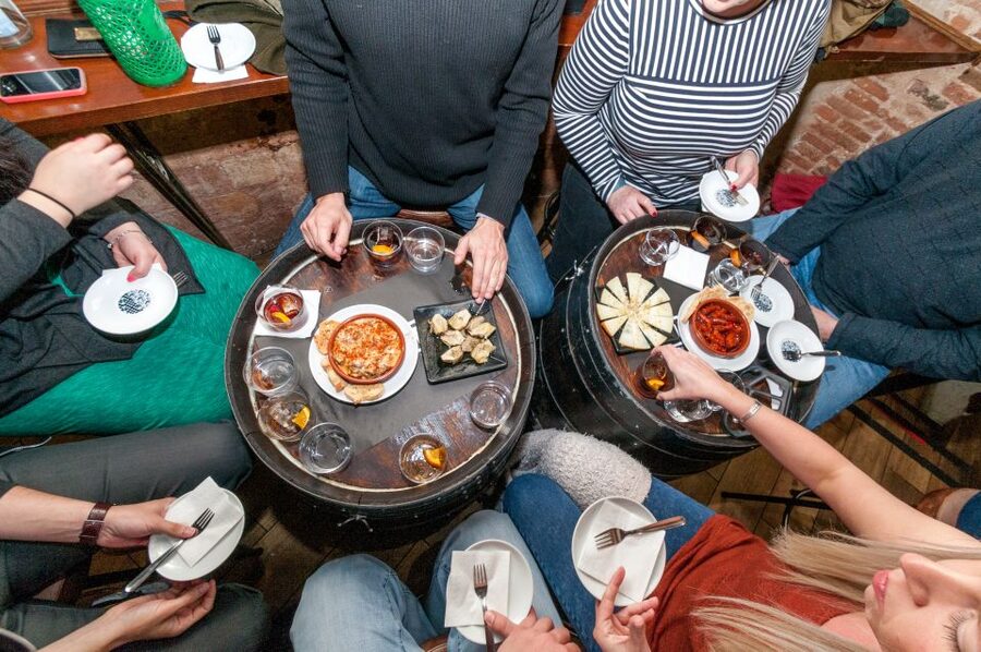 Barcelona Gourmet Food & Wine Tour with Local Expert - Stop one: modern tapas in a traditional taberna