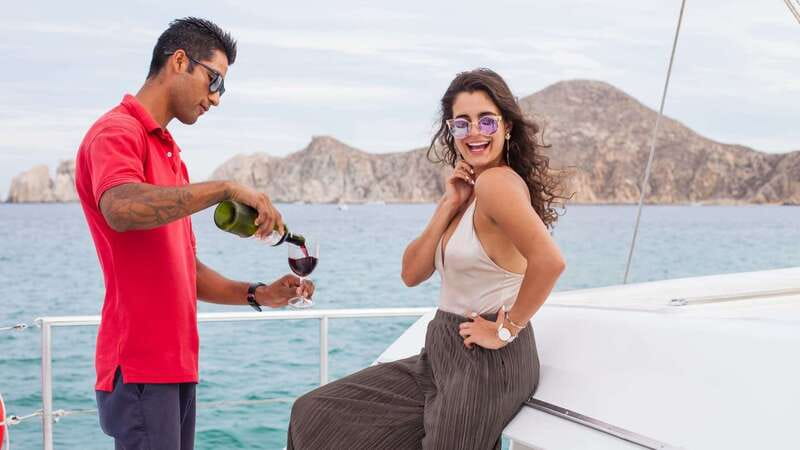 Cabo San Lucas: 2 Hour Sunset Cruise with Food and Wine - The first view: Cabo’s coastline from the catamaran