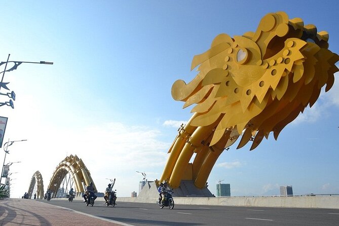 Da Nang Food Tour Motorbike & Sightseeing By Ao Dai Lady Rider - APEC Park and its riverfront design