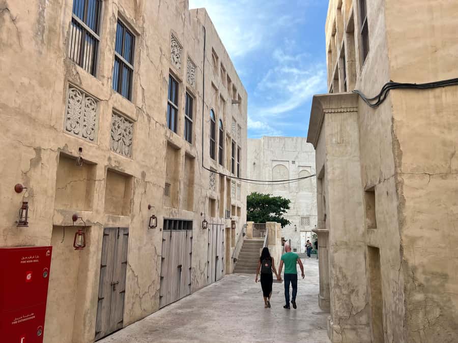 Dubai.Discover Old town,Markets,street food,Abra &Museums - Walking beside Dubai Creek and entering the old market
