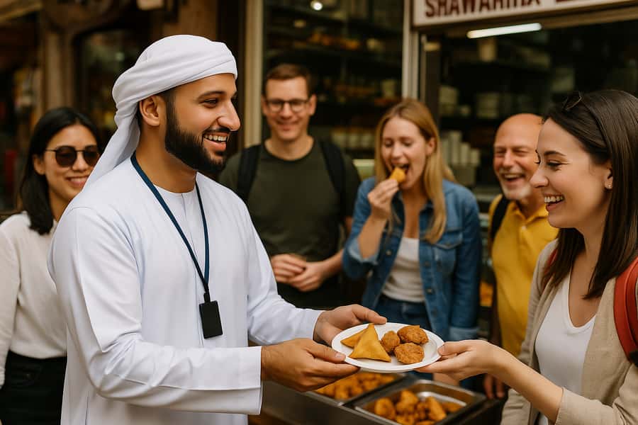 Dubai: Old Town Walking Tour with Abra Cruise & Street Food - Meeting the guide at Al Seef