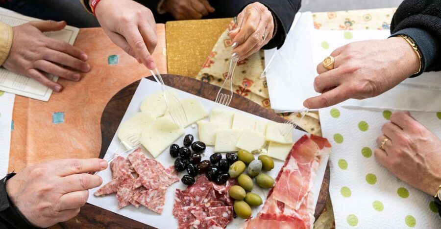 Florence: Sant’Ambrogio Market Food Tour of 10+ Local Dishes - Starting beneath Dante in Santa Croce