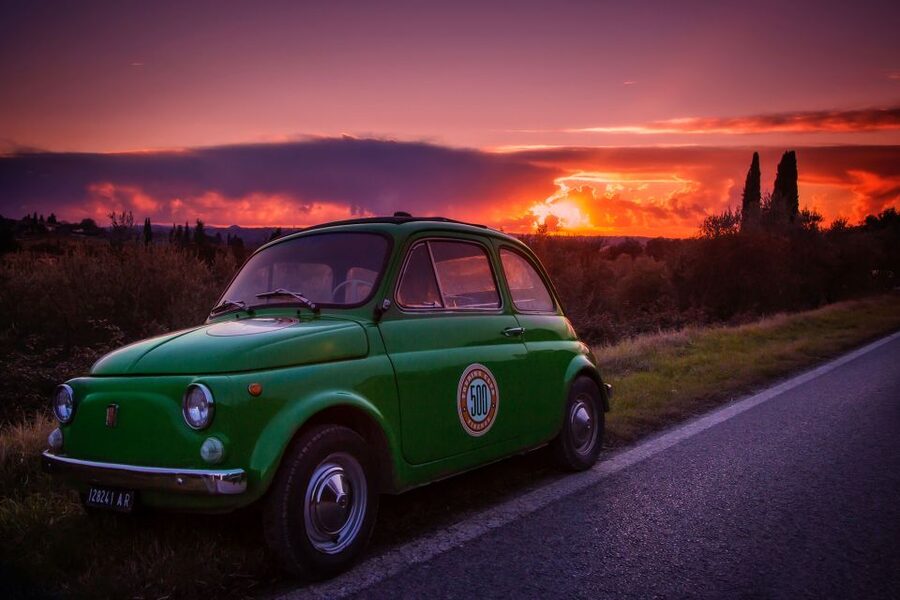 From Florence: Sunset Wine Tasting Tour in Vintage Car - The family-style wine and food stop