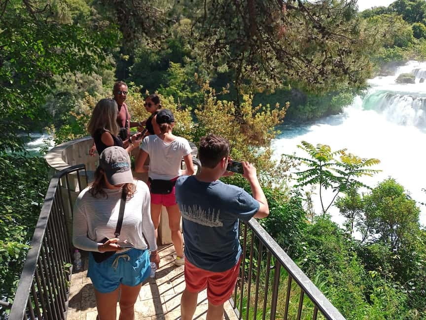 From Split: Krka Waterfalls with Wine & Cheese Tasting Tour - The final swim where Krka meets the Adriatic