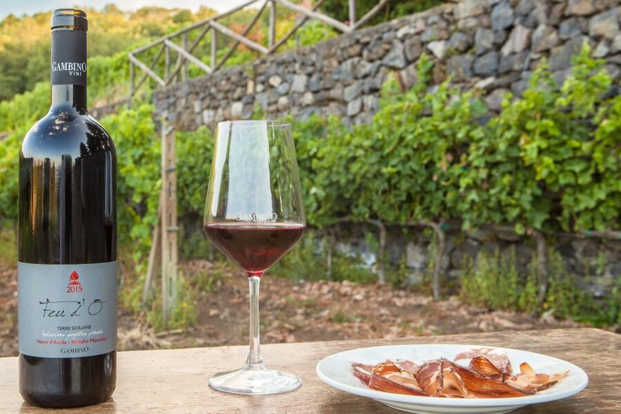 From Taormina: Private 3 Etna Wineries with Food & Wine - Second Stop: Four Wines, a Tagliere, and Sicilian Pasta