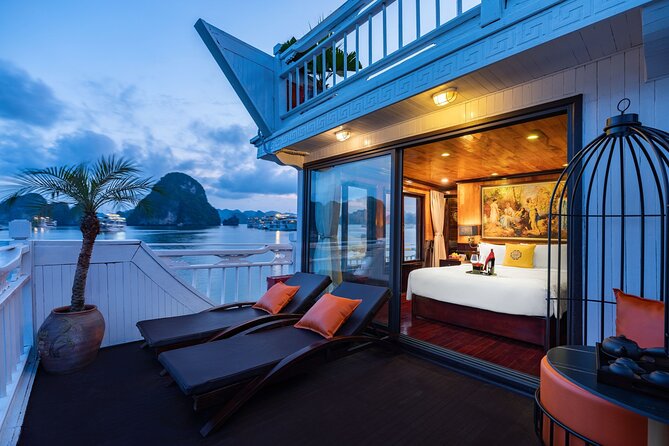 Halong Bay - Hera Luxury Day Cruise 7.5 Hours - Swimming at Frog Pond Area in Lan Ha Bay