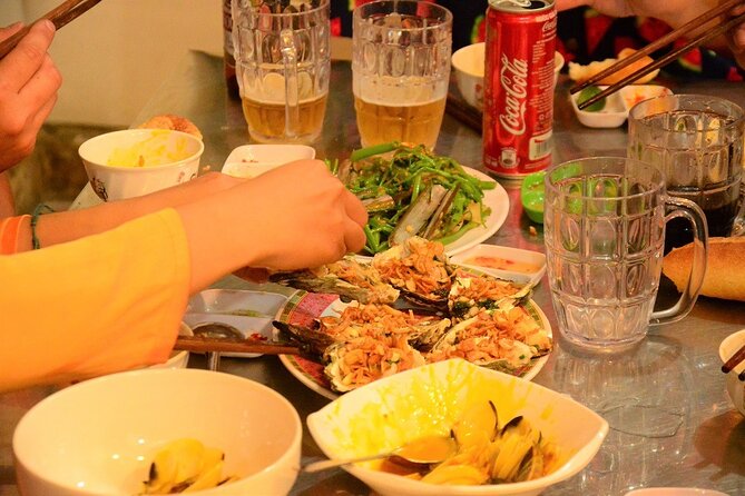 Hanoi Motorbike Tours Led By Women: Hanoi By Night Foodie Motorbike Tours - Bún chả near Long Bien Bridge