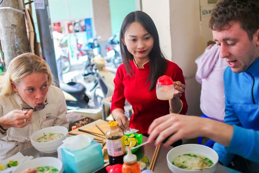 Hanoi: Small-Group Street Food Walking Tour - Egg coffee closes the tasting with Hanoi character