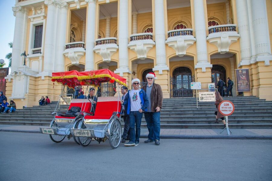 Hanoi Walking Street Food Tour & Cyclo Ride - The cyclo ride offers a calmer view of the Old Quarter