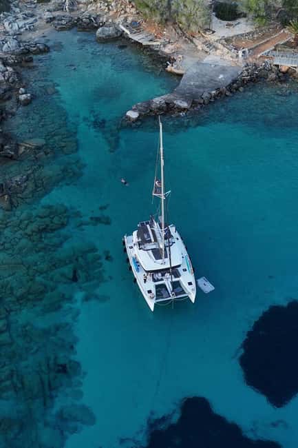 Heraklion Luxury Sailing Catamaran Dia Island | Gourmet Menu - Three hours at Dia Island