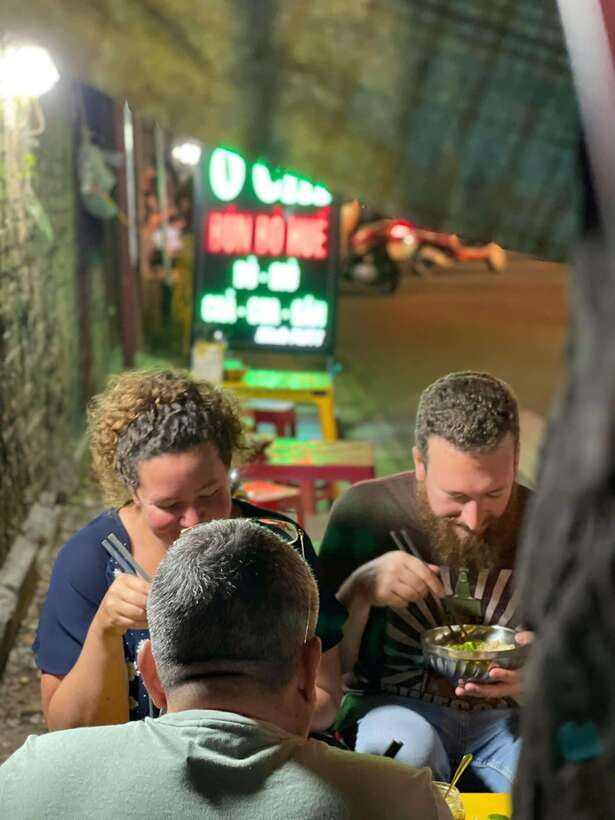 Hue: Guided Local Food Tour with Stories - Two stops on Dinh Tien Hoang Street