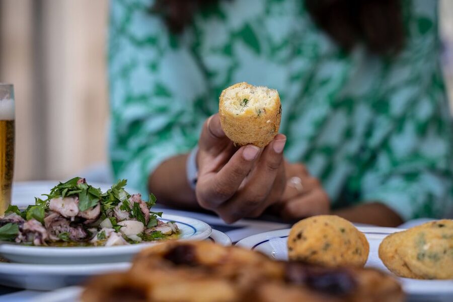 Lisbon: E-Bike Food Tour of Alfama and Old Town - Praça da Figueira and the final tasting