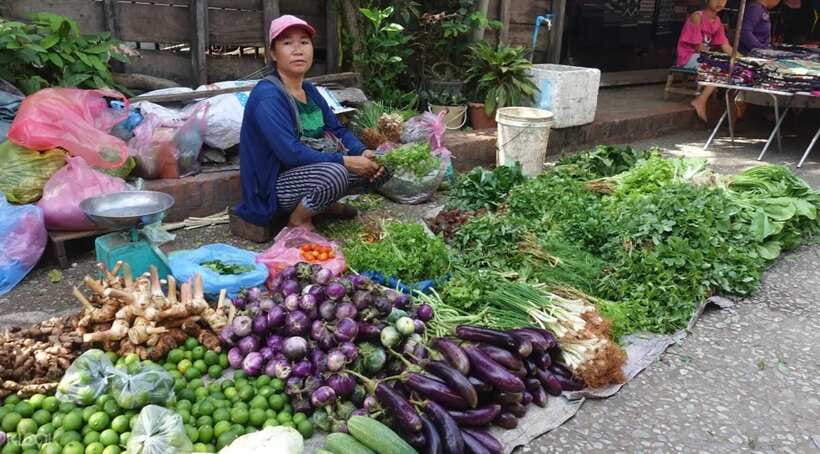 Luang Prabang: Foodie Walking Tour & Monk Blessing - Following the smells through the food stores