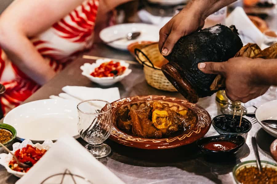 Marrakech: Authentic Moroccan Food Walking Tour & Dinner - Route one: Harira, snails, pastries, and Tajine