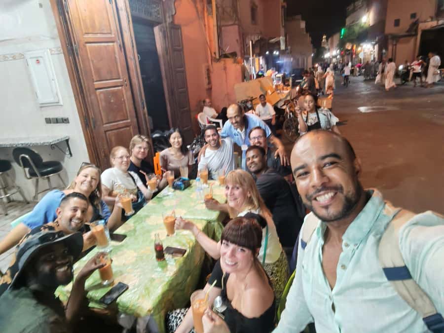 Marrakech Night Street Food Tour / Taste The Real Marrakech - Chfnj, eggs, tomatoes, and the final sweet courses