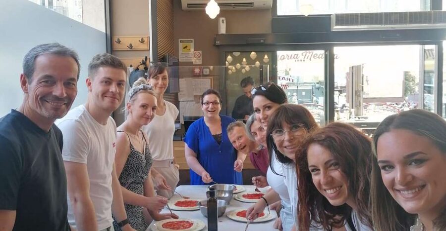 Master Authentic Neapolitan Pizza & Tiramisu at Home - Shaping Neapolitan pizza for an electric oven