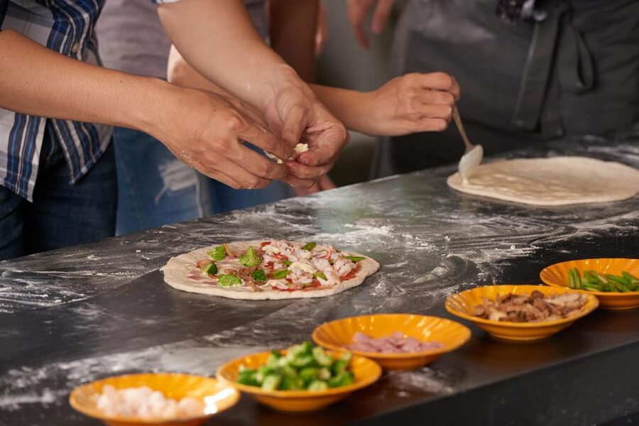 Master Authentic Neapolitan Pizza & Tiramisu at Home - Starting with dough in a fully equipped kitchen