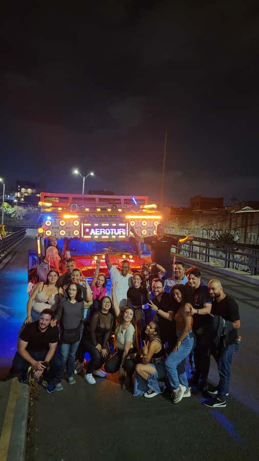 Medellin: Party Bus with DJ & Street Food Tastings - Empanadas, arepas, and ceviche chicharron