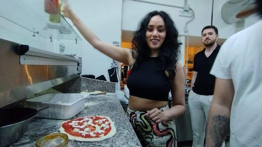 Naples: Pizza Making Class with Neapolitan Chef and drink - Eating the pizza you made yourself