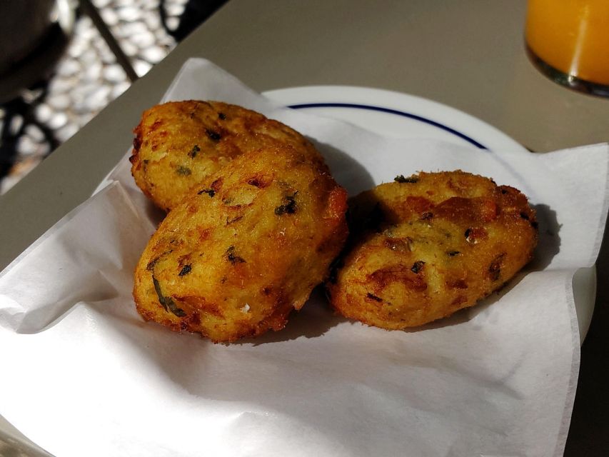 No Diet Club - Unique food tour in Lisbon with many Tastings - Pasteis de bacalhau: a classic first taste