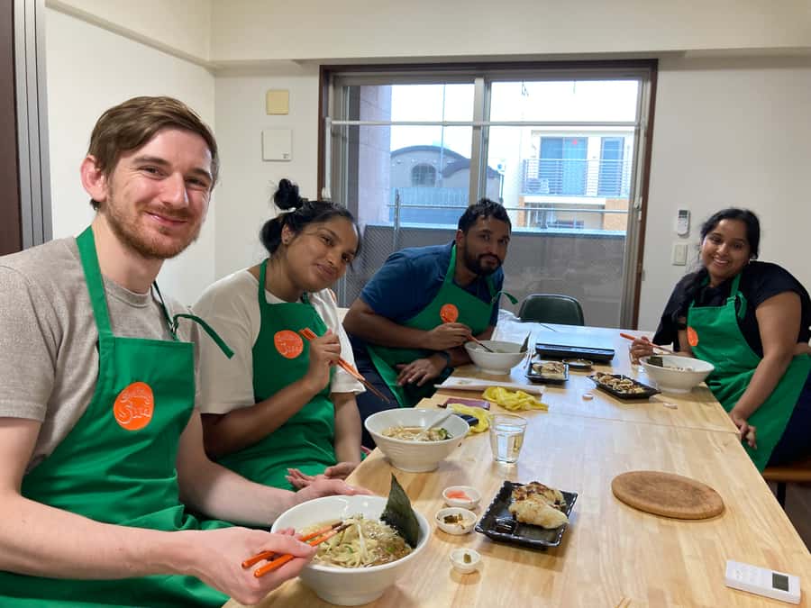 Osaka: Ramen and Gyoza Cooking Class in Dotonbori - The instructors and English teaching
