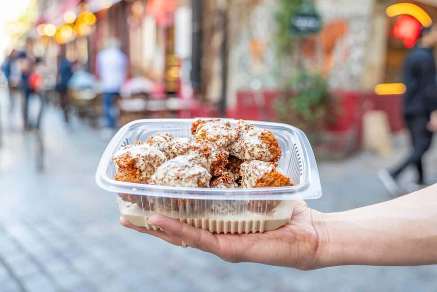 Paris: Champagne and Oysters Food Tour - Falafel shows another side of Paris food