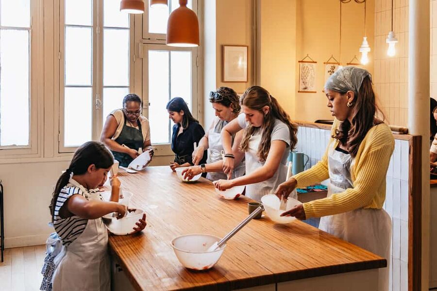 Paris: French Macaron Culinary Class with a Chef - Step three: piping shells and aiming for the right texture