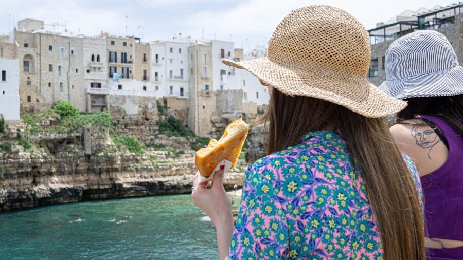 Polignano a Mare: Street Food Tour with Tastings and Wine - Wine with a view and a slower pace