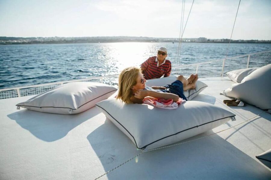 Rhodes: Boat Tour with Snorkeling, Gourmet Buffet & Open Bar - Kallithea Bay brings the first swim