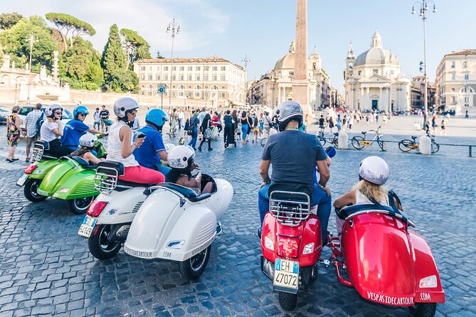 Rome Afternoon Sightseeing Vespa Sidecar Tour with Gourmet Gelato - St. Peter’s Square and the Vatican view