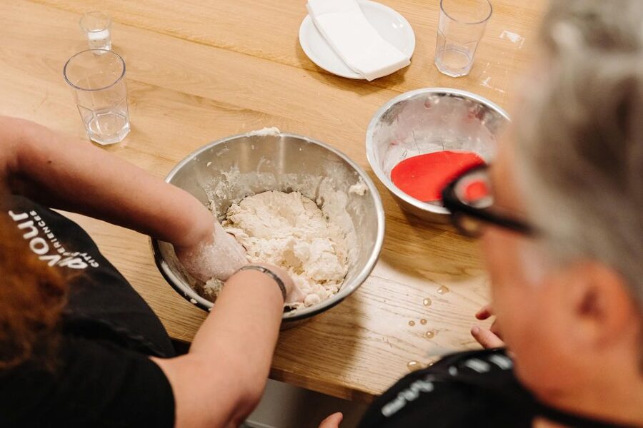 Rome: Pizza Making Class with Gelato & Drinks Included - Eating Roman pizza with wine and beer
