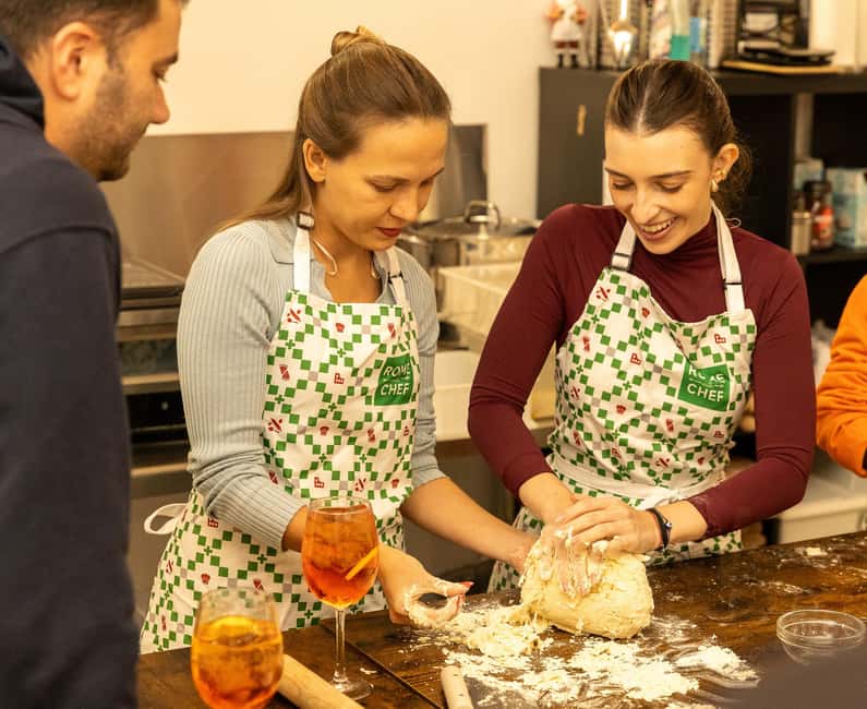 Rome: Pizza Making Cooking Class With Spritz Cocktails - Starting with pizza dough near the Colosseum