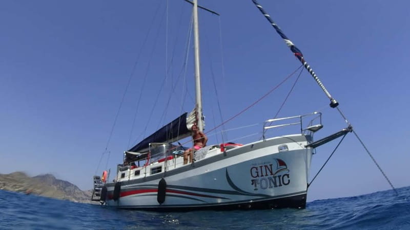 Sailing tour around Lindos with food and drinks - Other routes: caves, open sailing, and sunset light