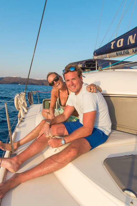 Santorini: Private Catamaran Cruise with Food & Drinks - Key things to know before sailing