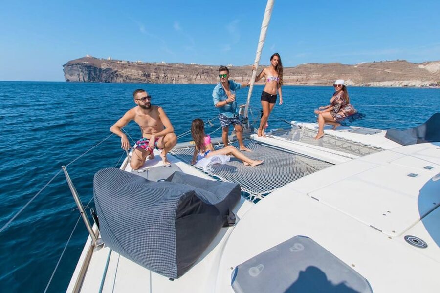 Santorini: Private Catamaran Cruise with Food & Drinks - Crew service makes the difference