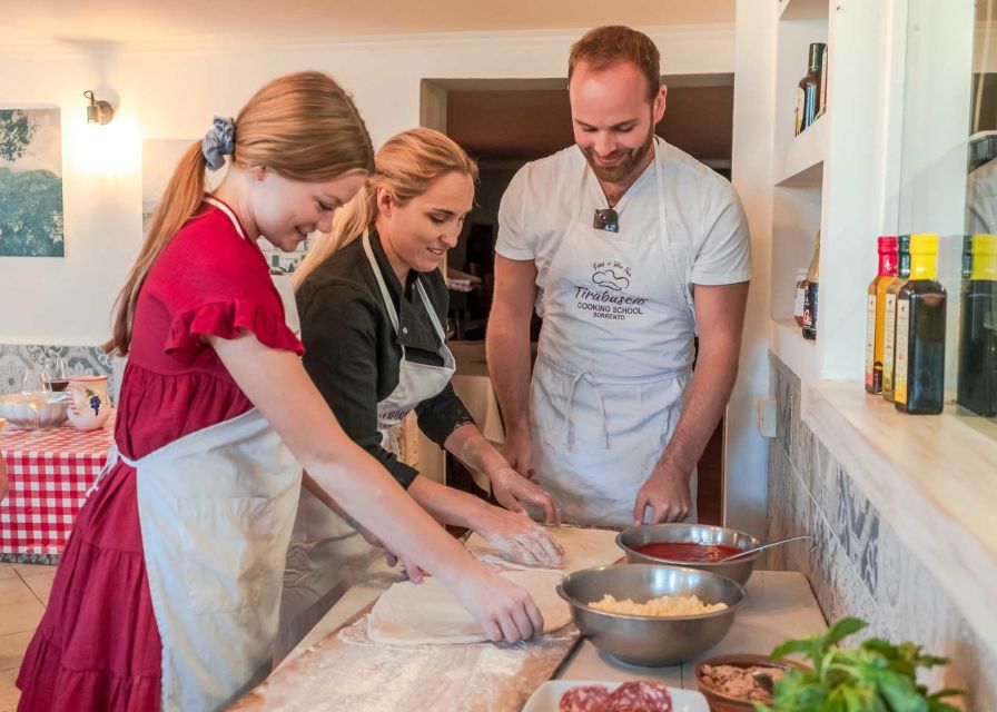 Sorrento: Pizza Making Course - Making the dough, shaping the base, and adding toppings