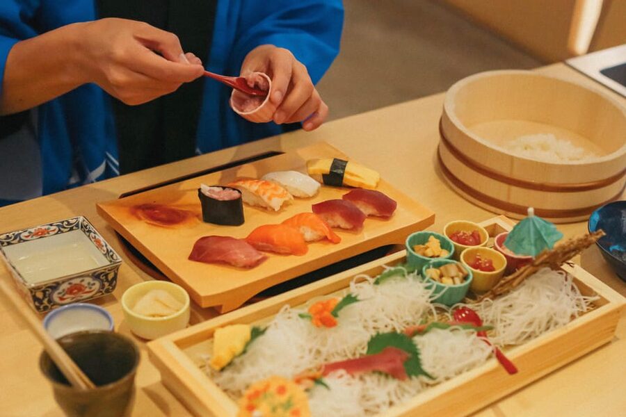 Tokyo: Sushi Making Class in a Happi Coat near a Famous Spot - Tuna, salmon, and a surprisingly filling lunch
