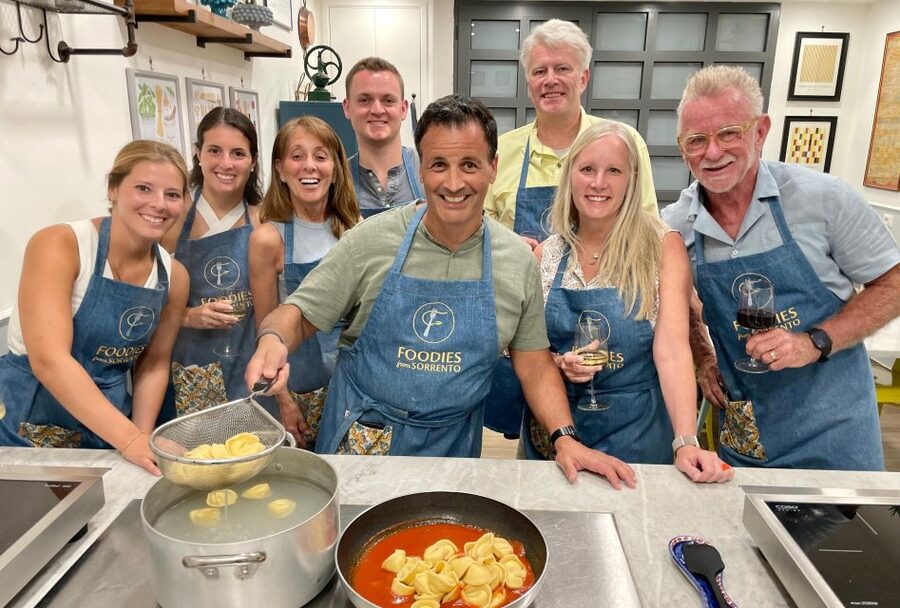 Trastevere Pasta Masterclass with Foodies from Rome - Eating what you made, with Italian wine