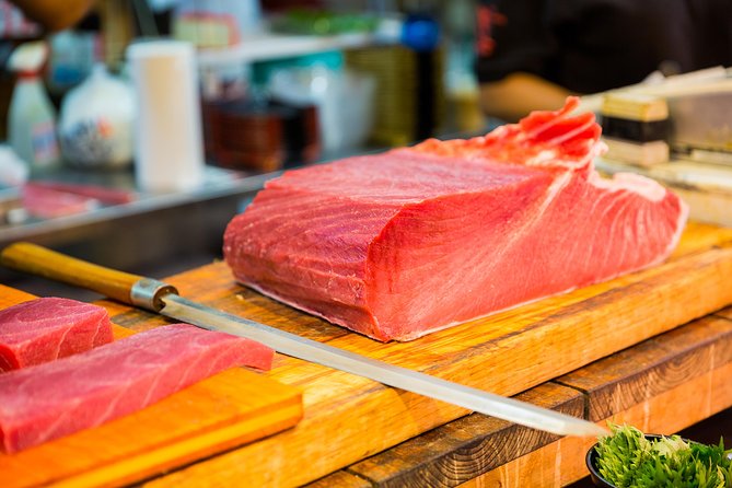Tsukiji Fish Market Guided Tour and Sushi Making with Pro Chef - Eating the sushi you make