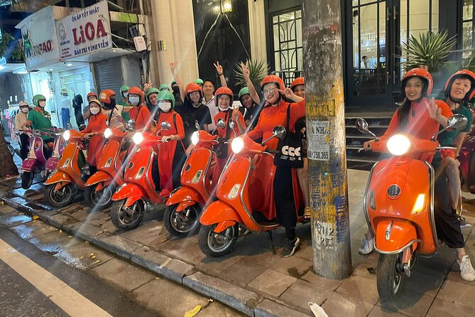Vespa Female Ao Dai riders Night Street Food + See Train Street - Group size, comfort, and the riding question